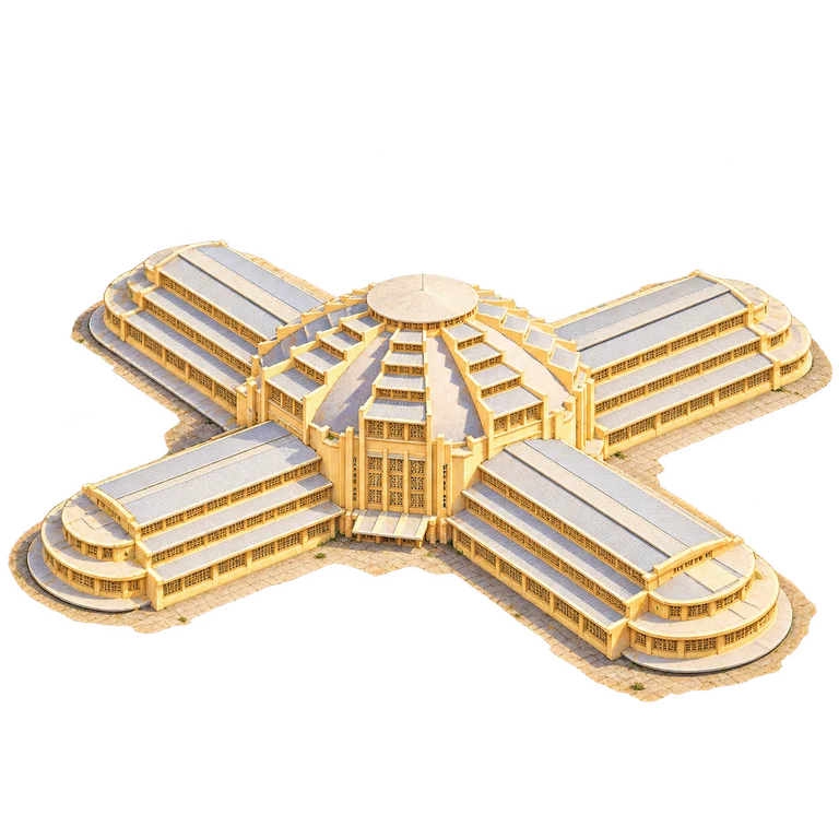 Illustration of Phsar Thmey — Central Market