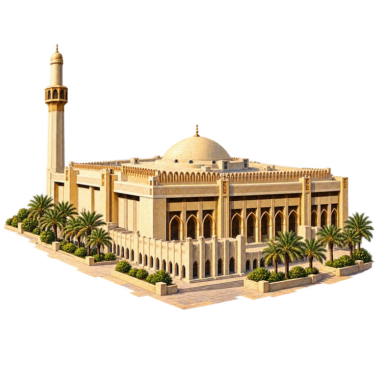 Illustration of Kuwait’s Grand Mosque