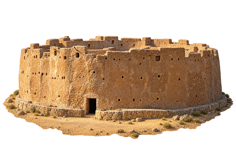 Illustration of Qasr al-Haj — Granary Exterior