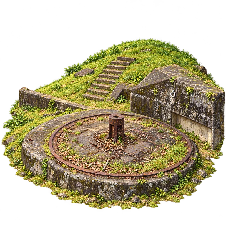Illustration of An Emplacement at Apostles Battery