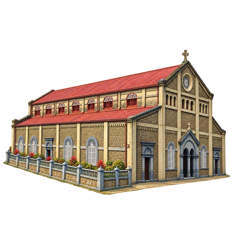 Illustration of Castries’ Cathedral Basilica