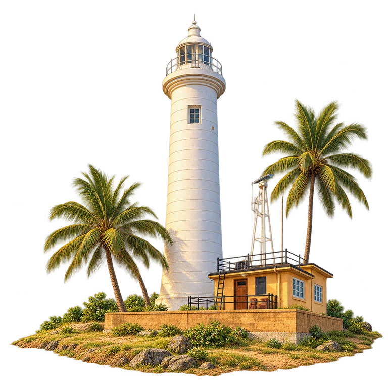 Illustration of Galle Lighthouse