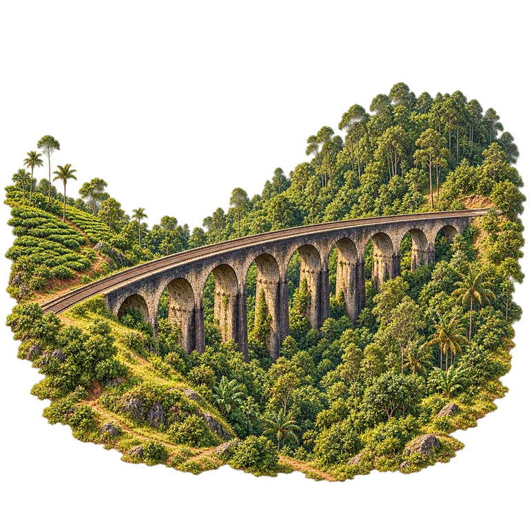 Illustration of Nine Arch Bridge