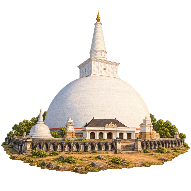 Illustration of Ruwanwelisaya Stupa