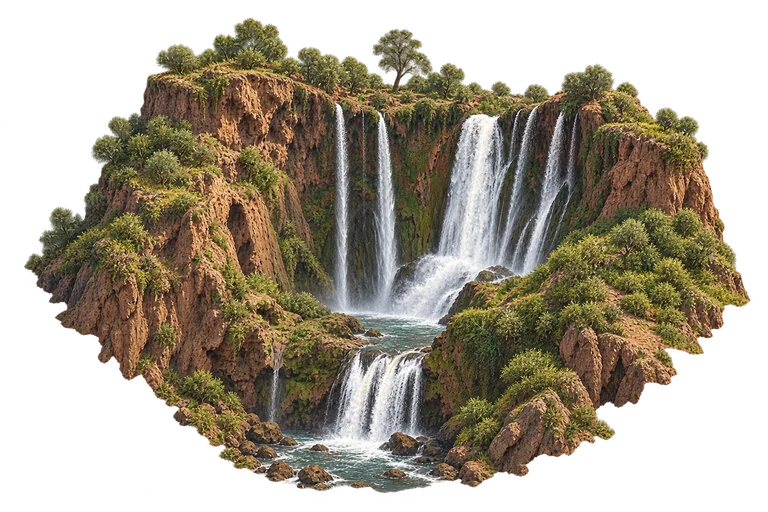 Illustration of Ouzoud Falls