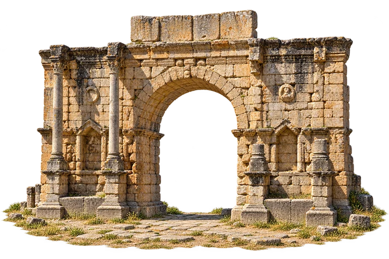 Illustration of Volubilis’ Arch of Caracalla