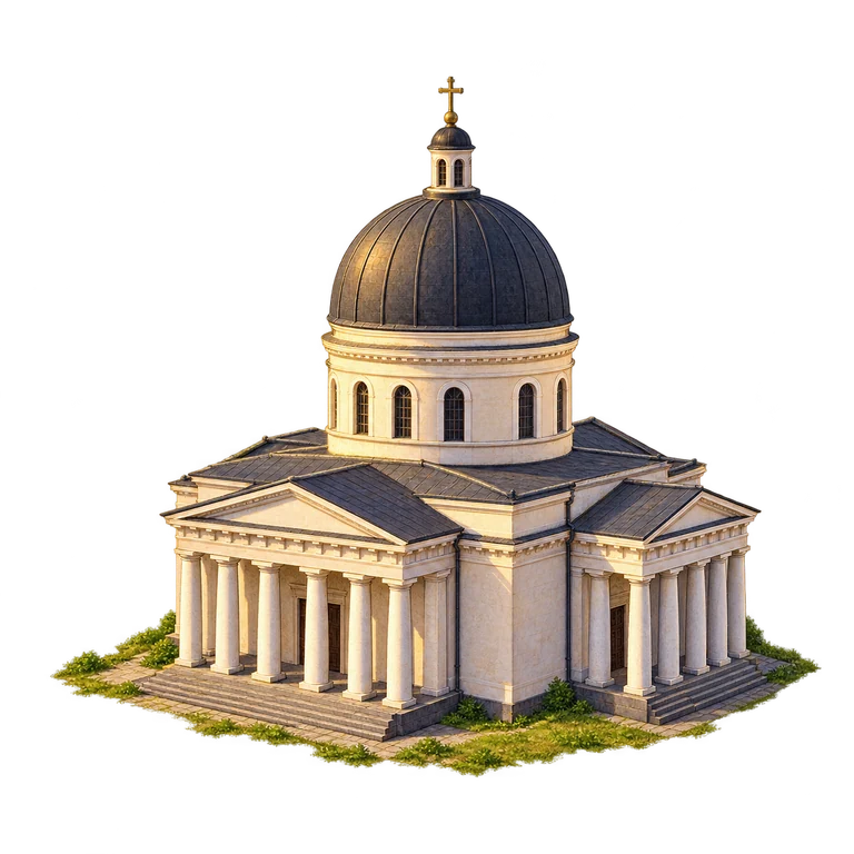 Illustration of Chișinău’s Nativity Cathedral