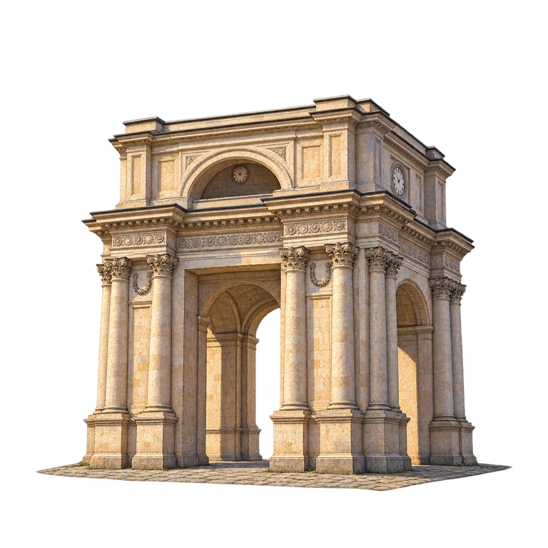 Illustration of Chișinău’s Triumphal Arch