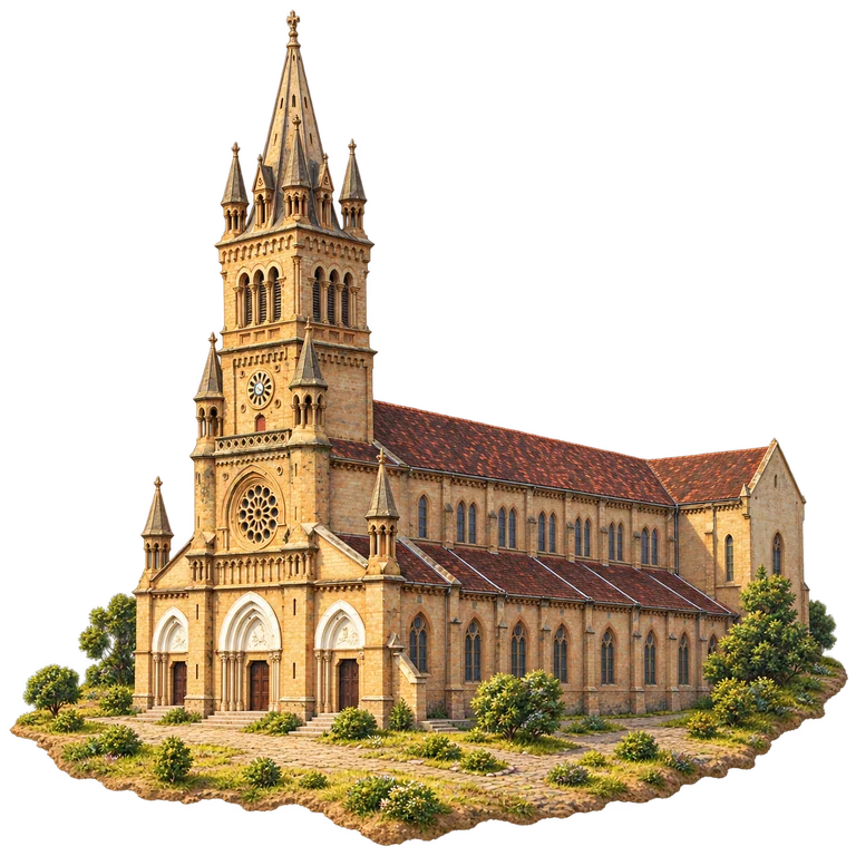 Illustration of Notre-Dame de La Salette Cathedral, Antsirabe