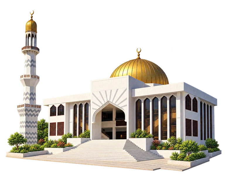 Illustration of The Islamic Centre’s Grand Friday Mosque