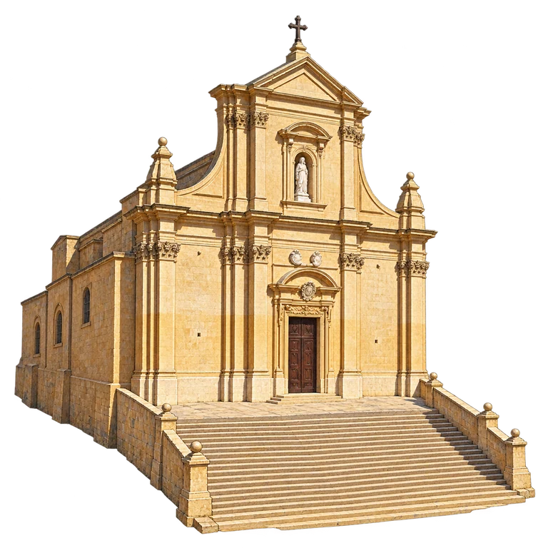 Illustration of Gozo’s Cathedral of the Assumption