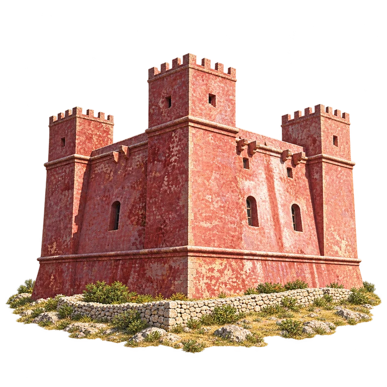 Illustration of Saint Agatha’s Red Tower