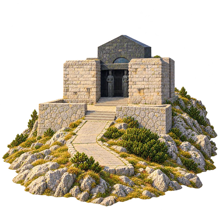 Illustration of Njegoš Mausoleum, Lovćen