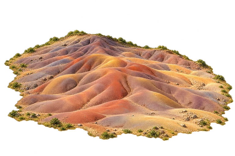 Illustration of Chamarel Seven Coloured Earth