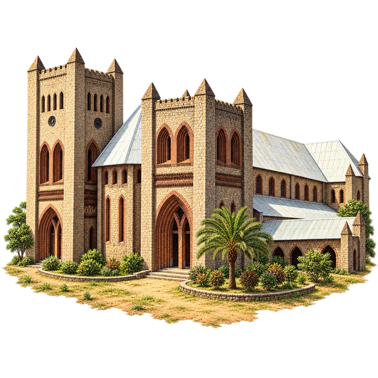 Illustration of Likoma’s Saint Peter Cathedral