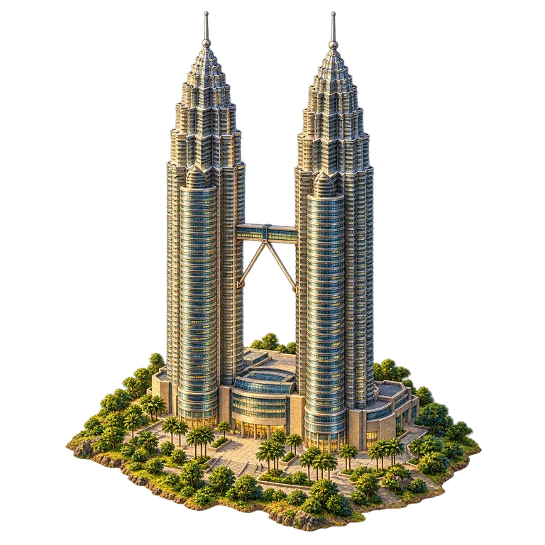 Illustration of Petronas Twin Towers