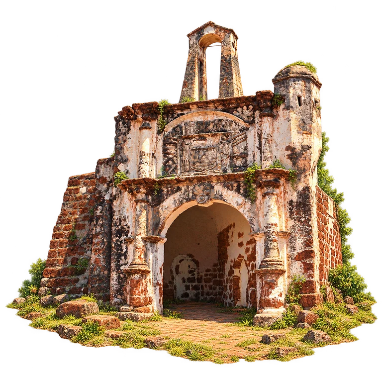 Illustration of Porta de Santiago, Melaka