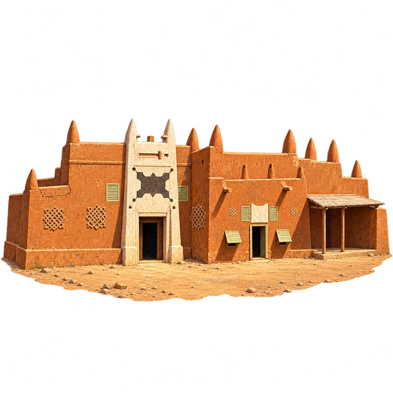 Illustration of Zinder’s Sultan’s Palace Entrance