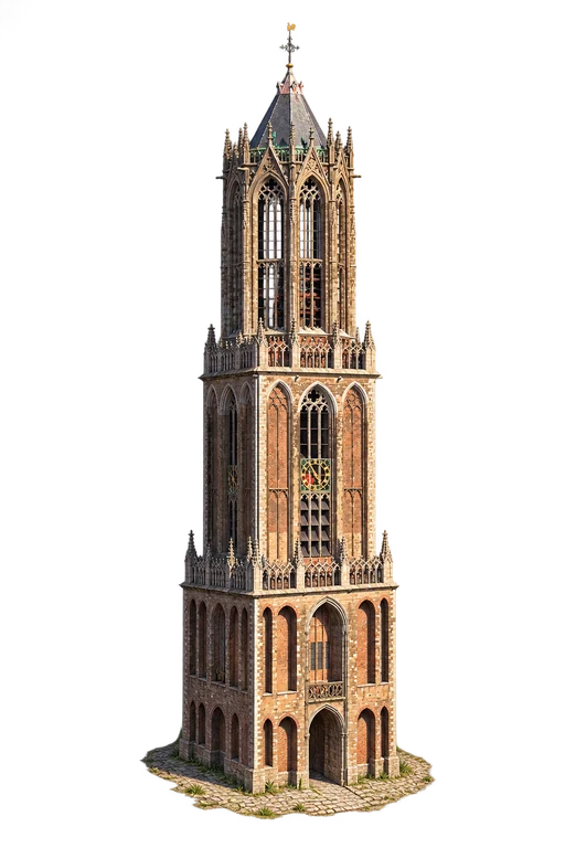 Illustration of Dom Tower of Utrecht