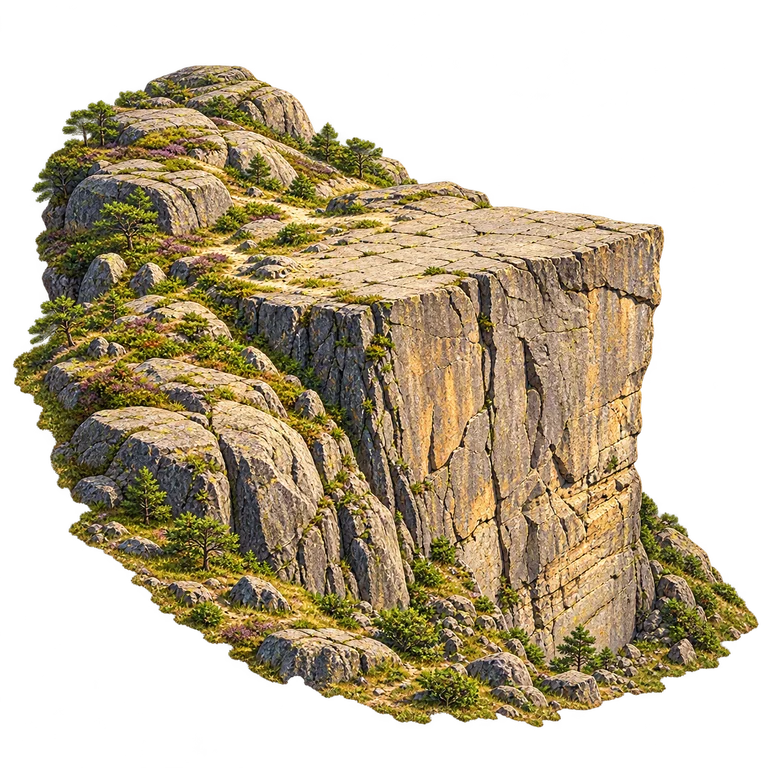 Illustration of Preikestolen Plateau