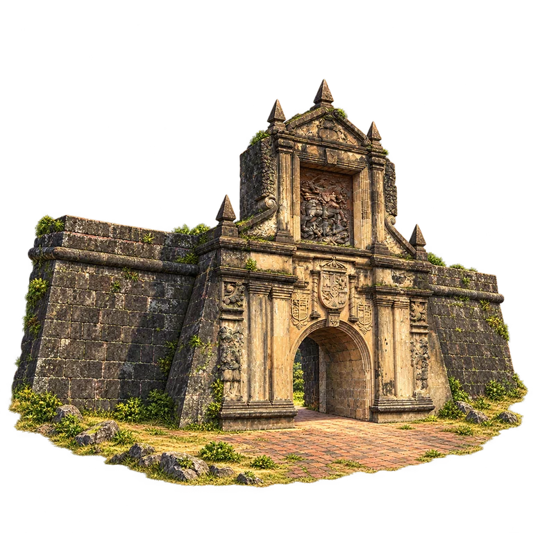 Illustration of Restored Gate of Fort Santiago