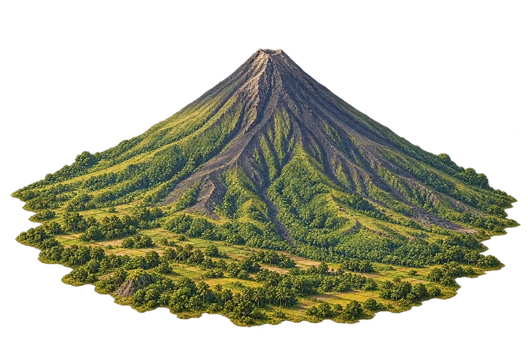 Illustration of Mayon Volcano