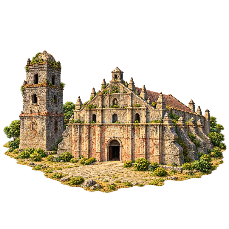 Illustration of Paoay Church