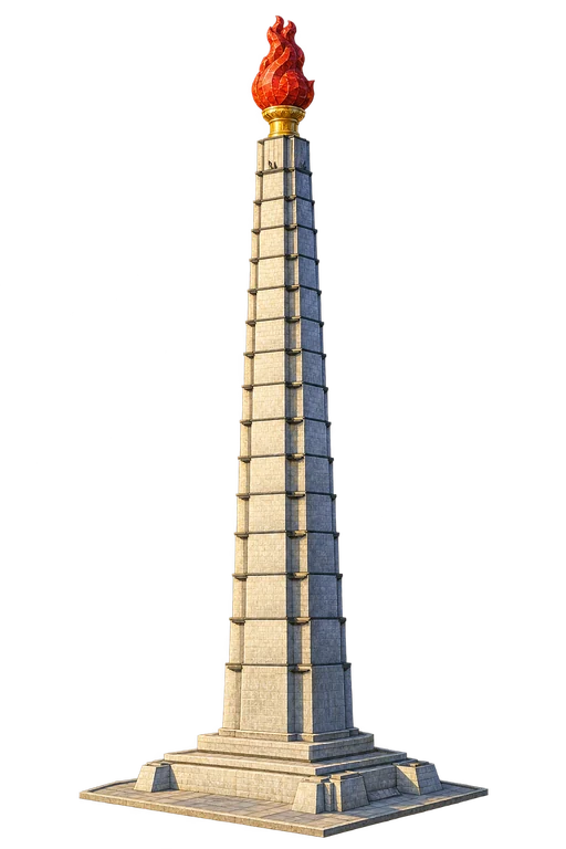 Illustration of Juche Tower