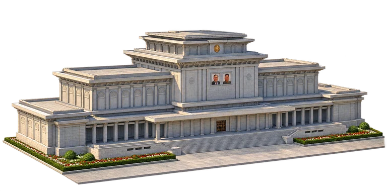 Illustration of Kumsusan Palace — Main Facade