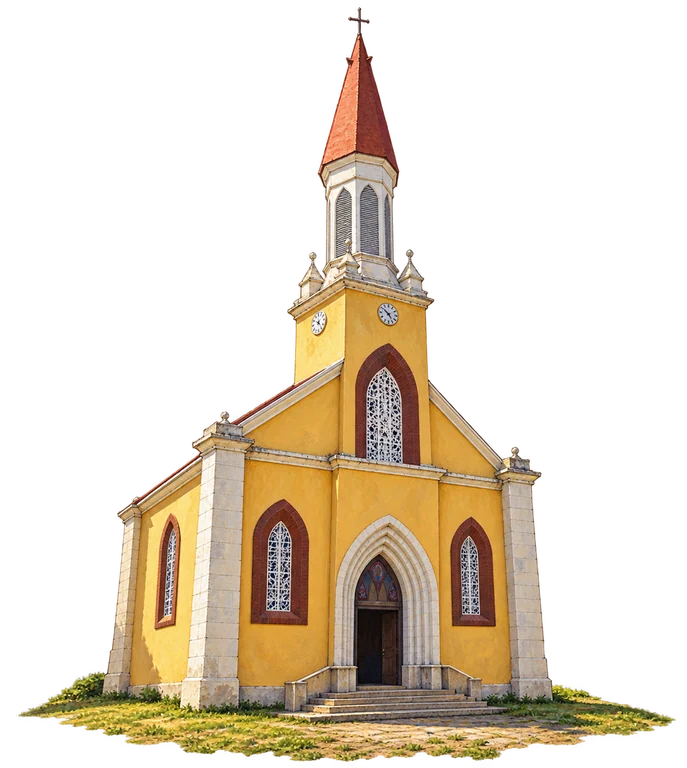 Illustration of Notre-Dame Cathedral — Papeete Front