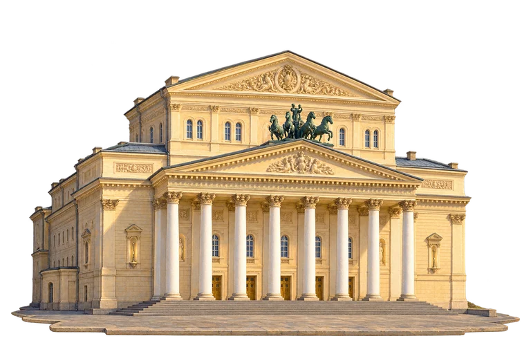 Illustration of The Bolshoi Theatre’s Historic Frontage