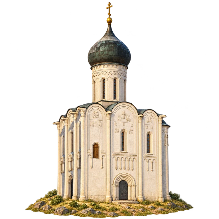 Illustration of Church of the Intercession on the Nerl