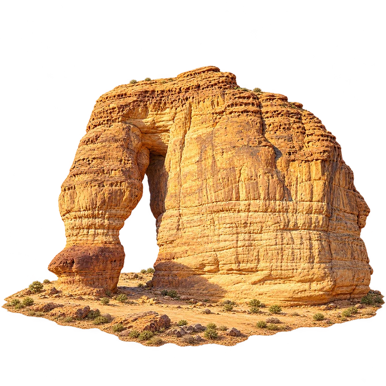 Illustration of Elephant Rock, AlUla