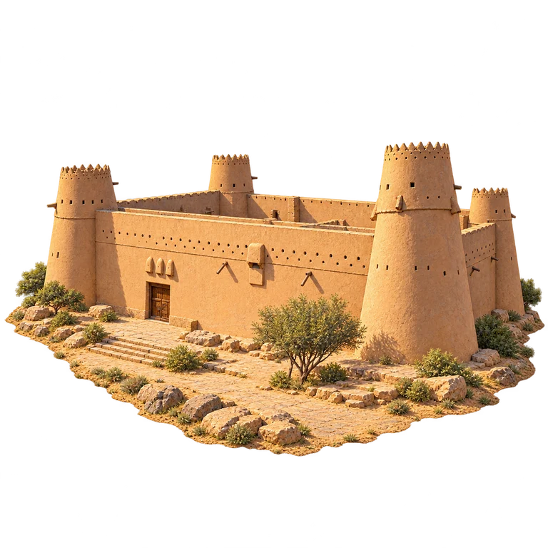 Illustration of Al Masmak Palace Exterior