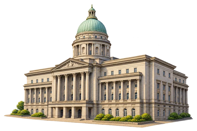 Illustration of Former Supreme Court — National Gallery Singapore