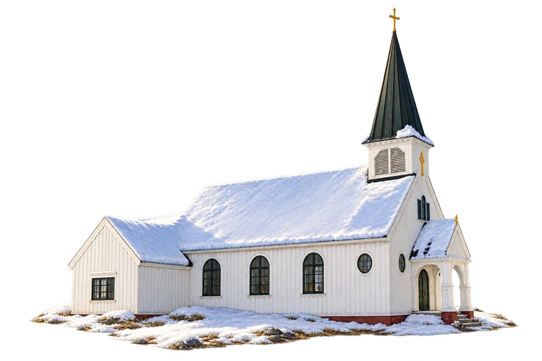 Illustration of Grytviken Norwegian Church