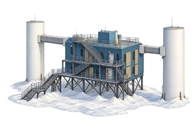 Illustration of IceCube Laboratory