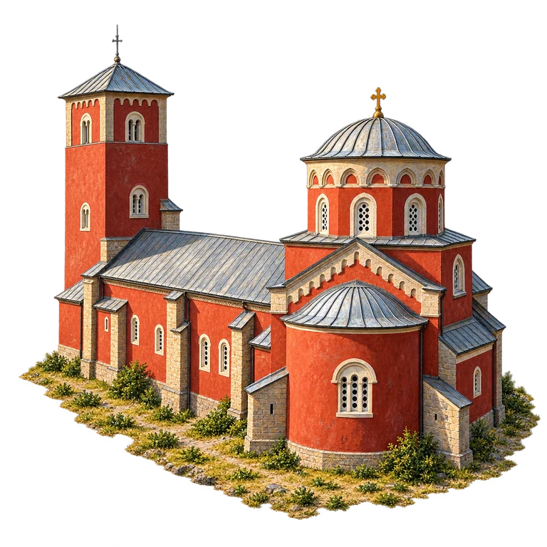 Illustration of Žiča Ascension Church