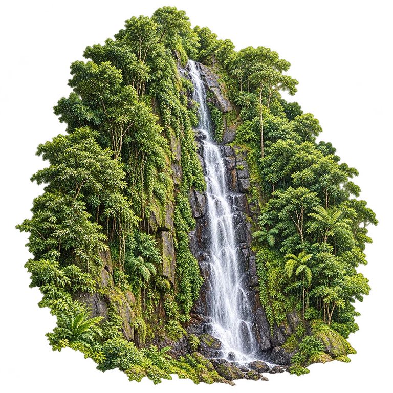 Illustration of São Nicolau Waterfall
