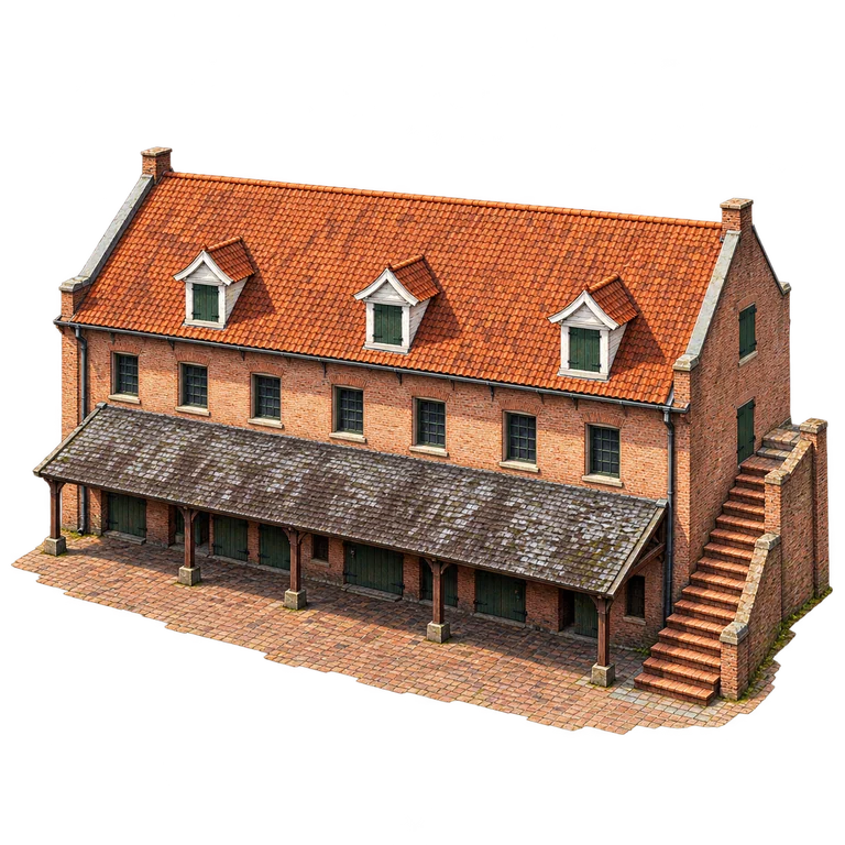 Illustration of Fort Zeelandia’s Courtyard Wing