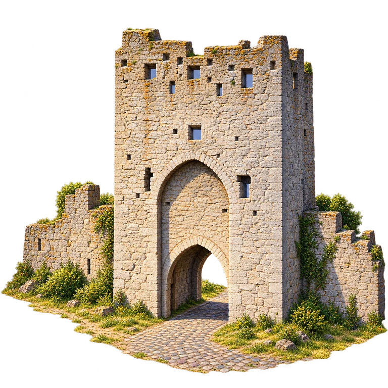 Illustration of Österport, Visby City Wall