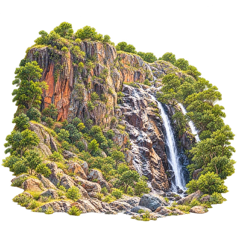 Illustration of Mantenga Falls