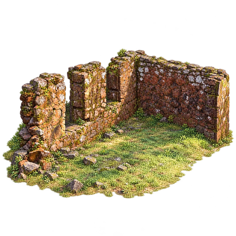 Illustration of Venn’s Town mission ruins
