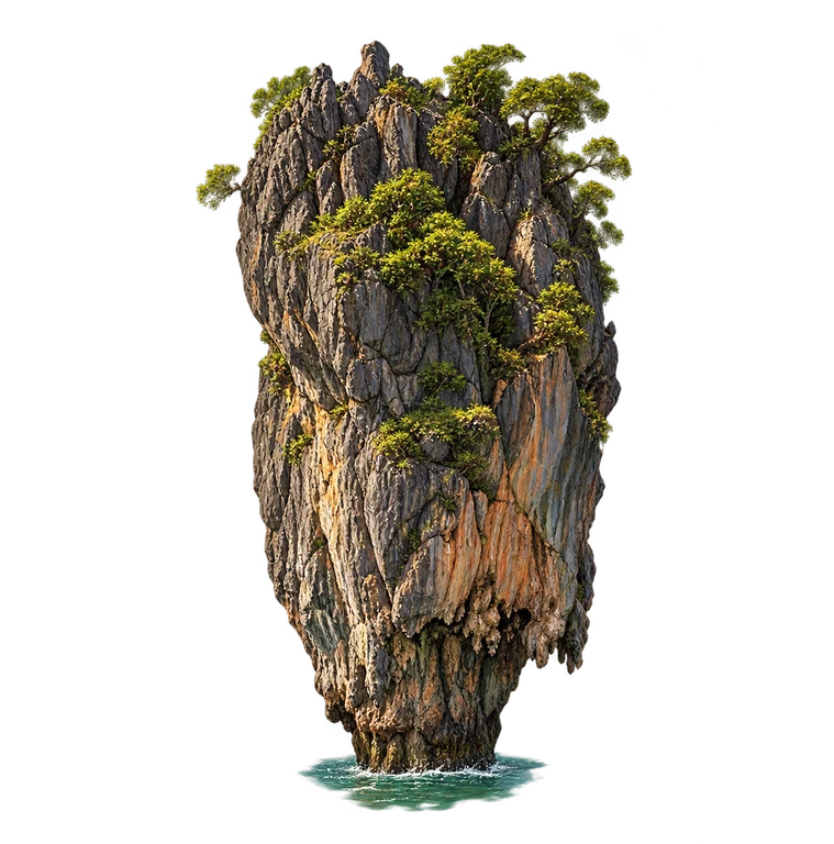 Illustration of Ko Tapu Sea Stack