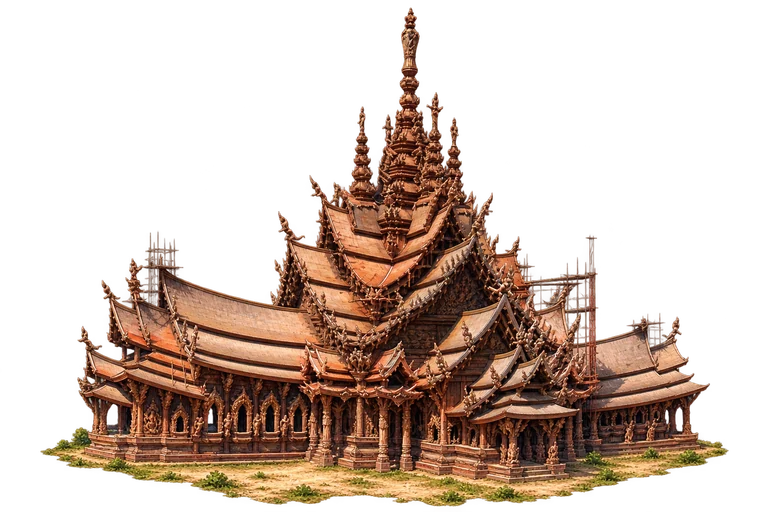 Illustration of Sanctuary of Truth, Pattaya