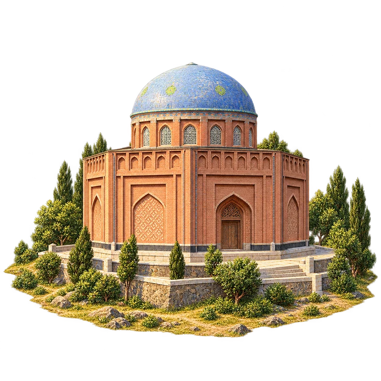 Illustration of Rudaki Mausoleum, Panjrud