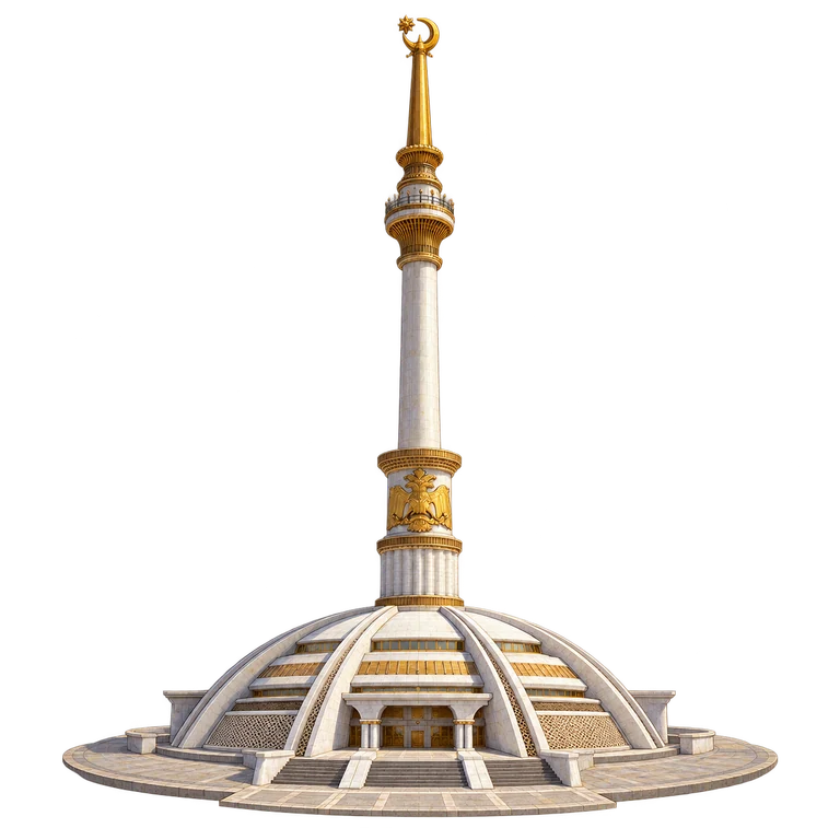 Illustration of Independence Monument, Ashgabat