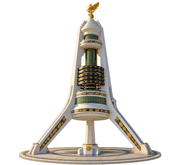Illustration of Neutrality Monument, Ashgabat