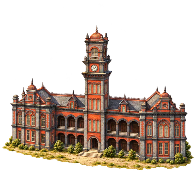 Illustration of Queen’s Royal College Main Block