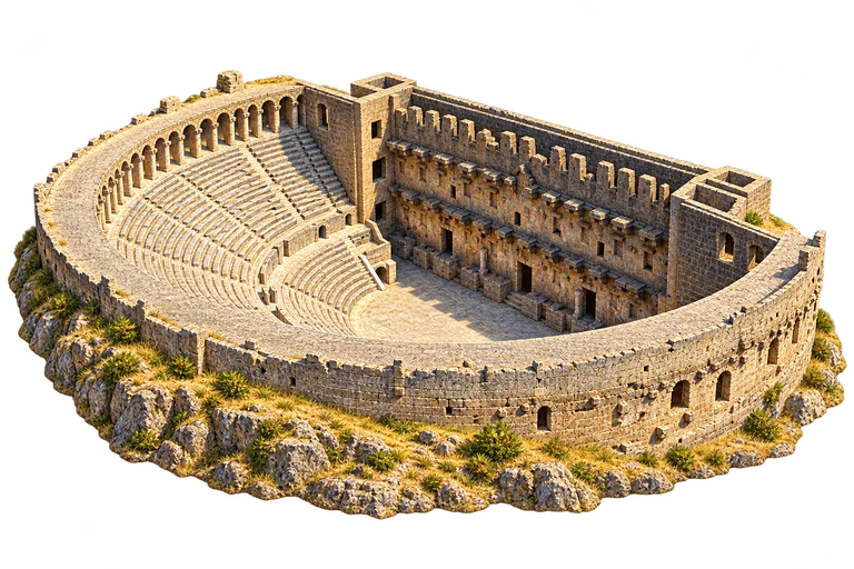 Illustration of Roman Theatre of Aspendos